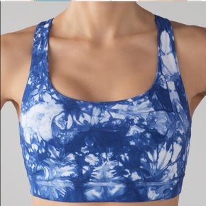 Lululemon Energy Bra - Blue Shibori